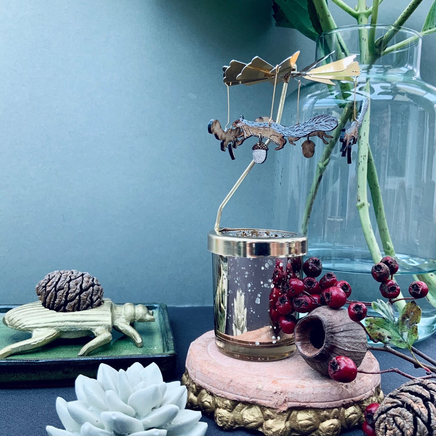 Squirrel Candle Carousel