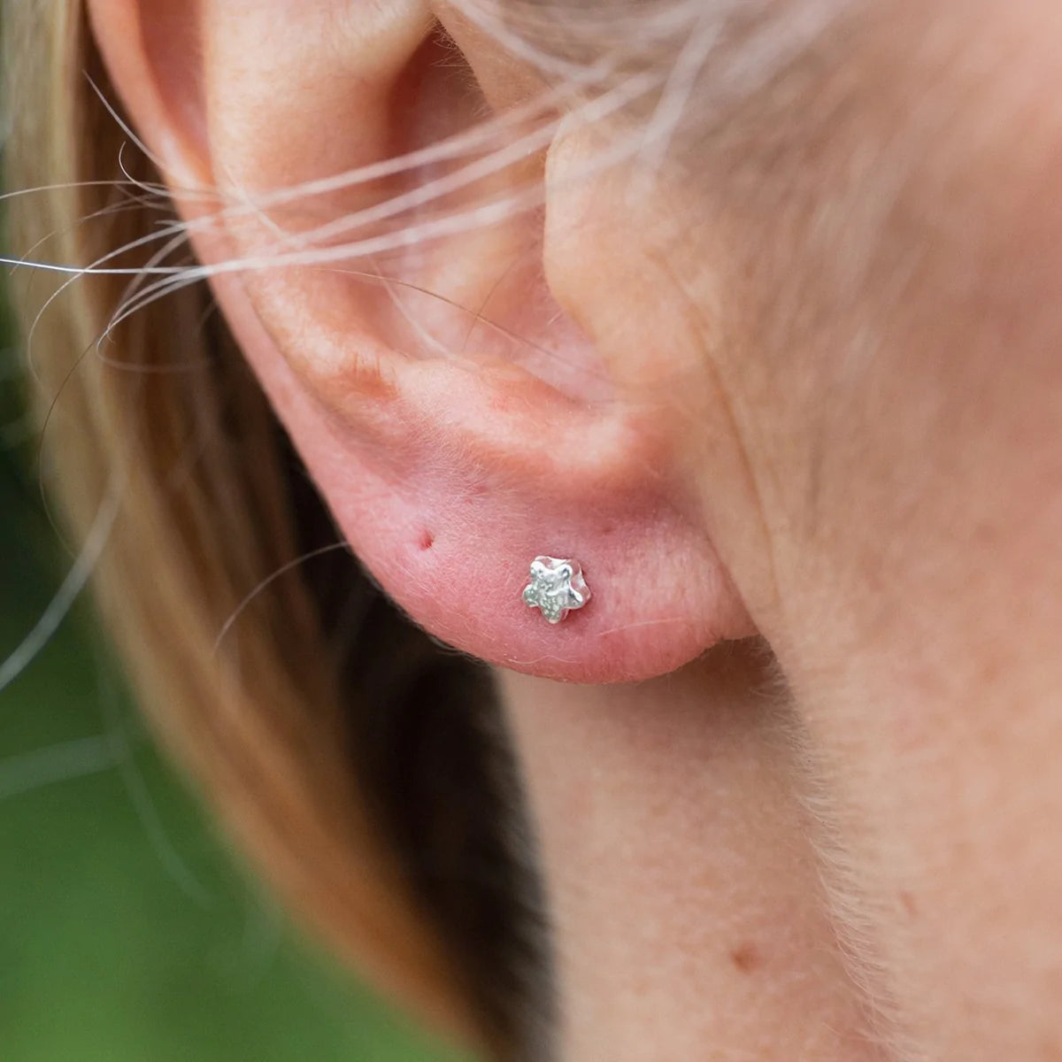 Flower Sterling Silver Mini Stud Earrings