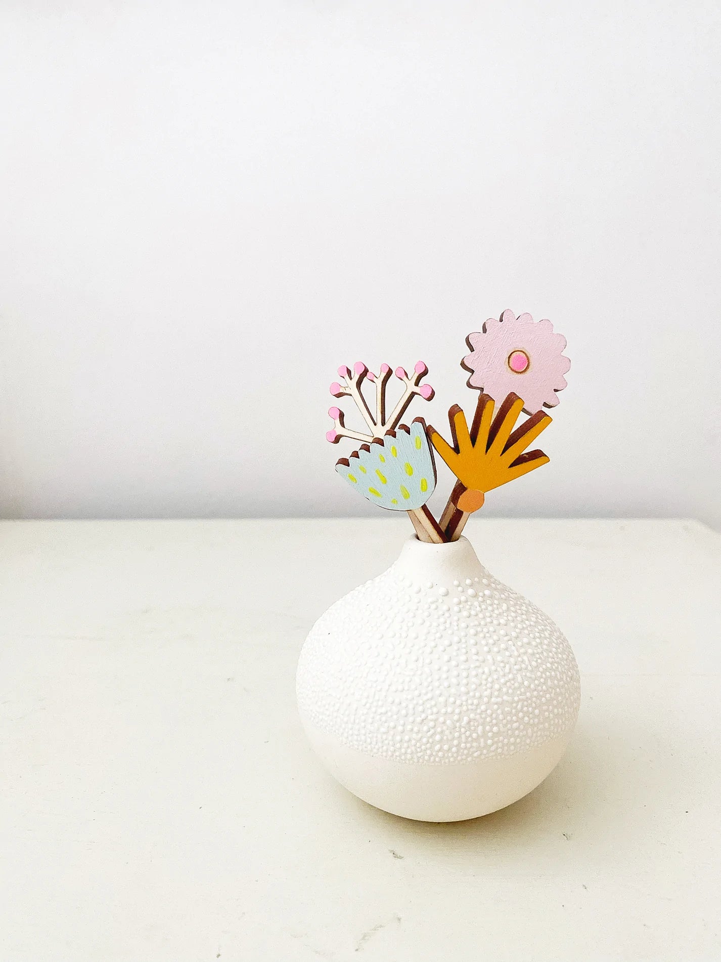 Mini wooden wildflower stems - Set Of 4 Stems