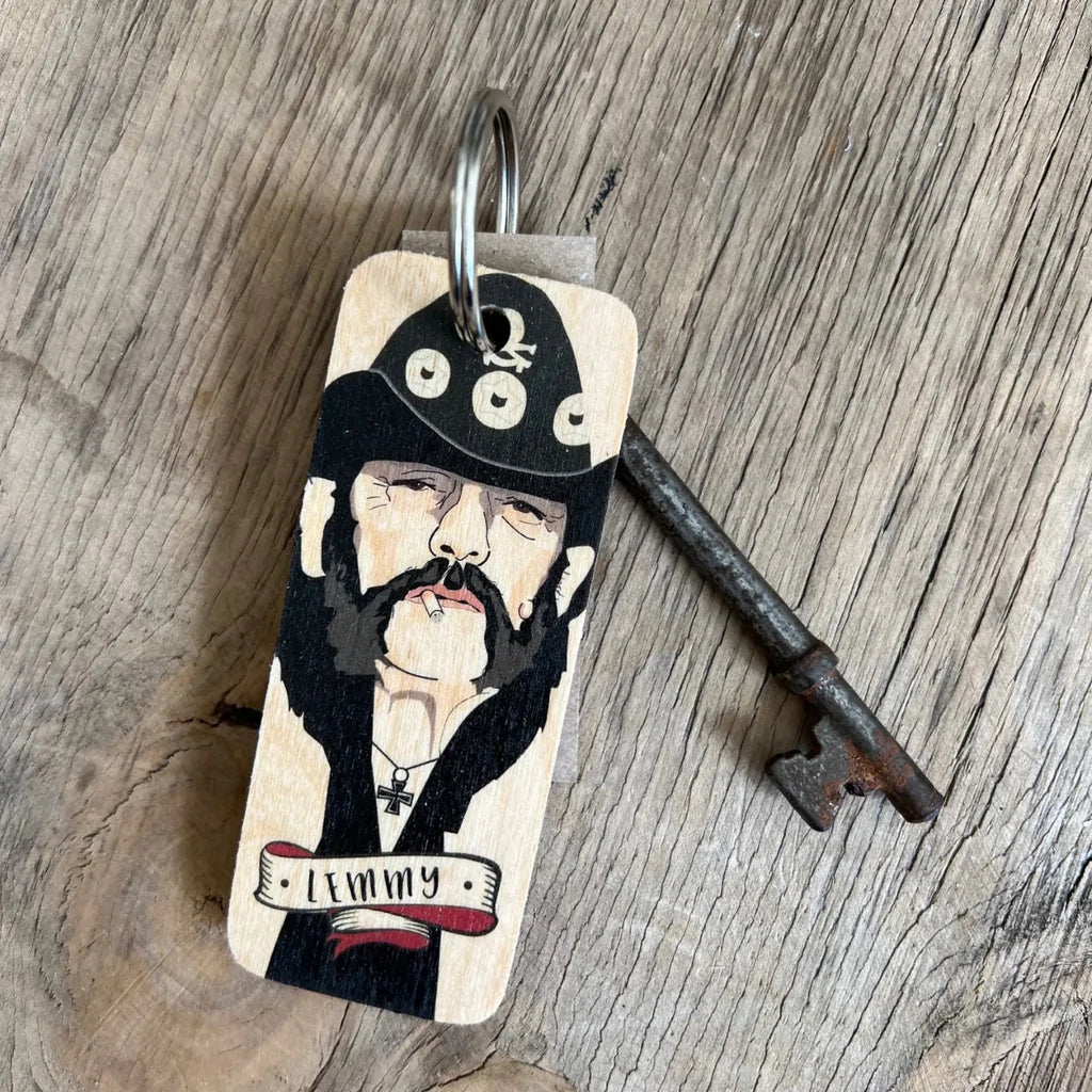 Lemmy Wooden Keyring