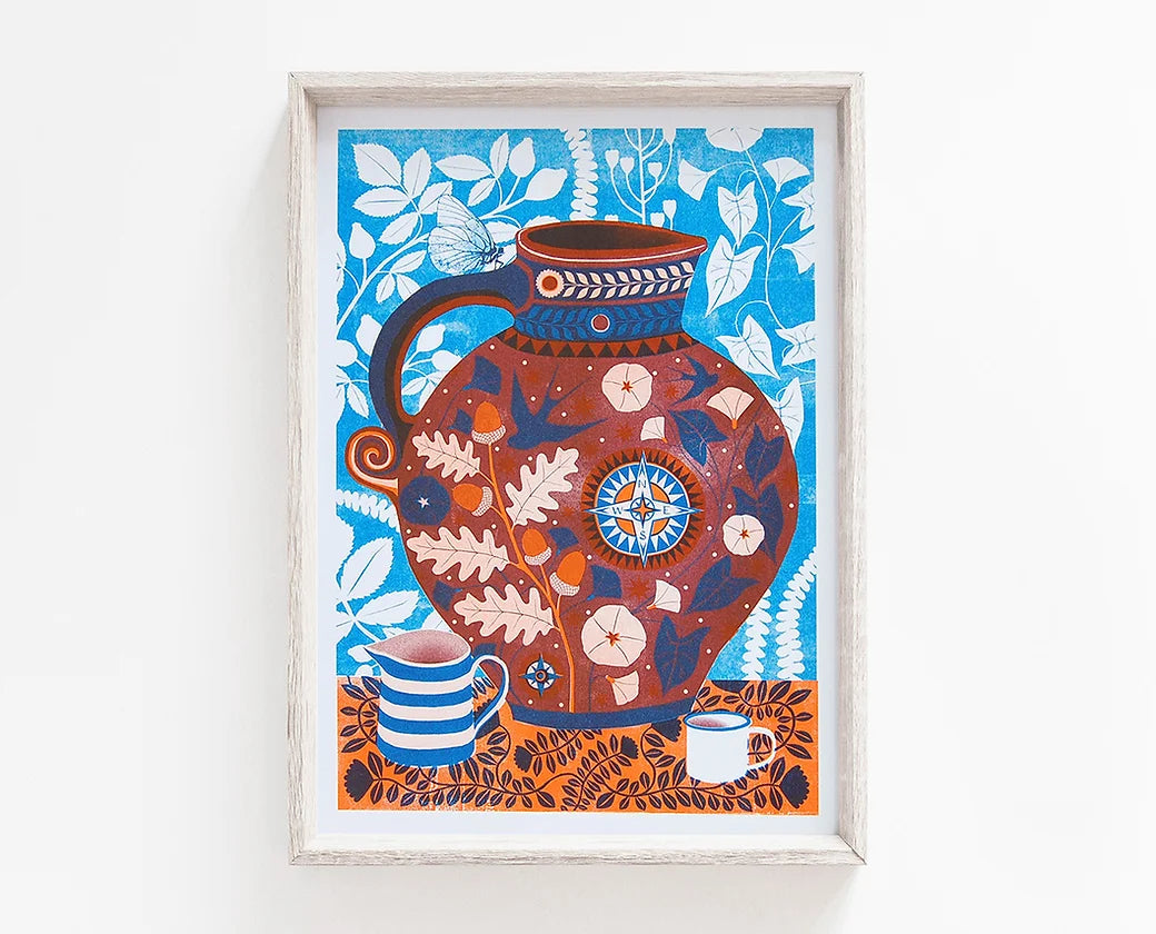 Cider Jug A4 Risograph Art Print