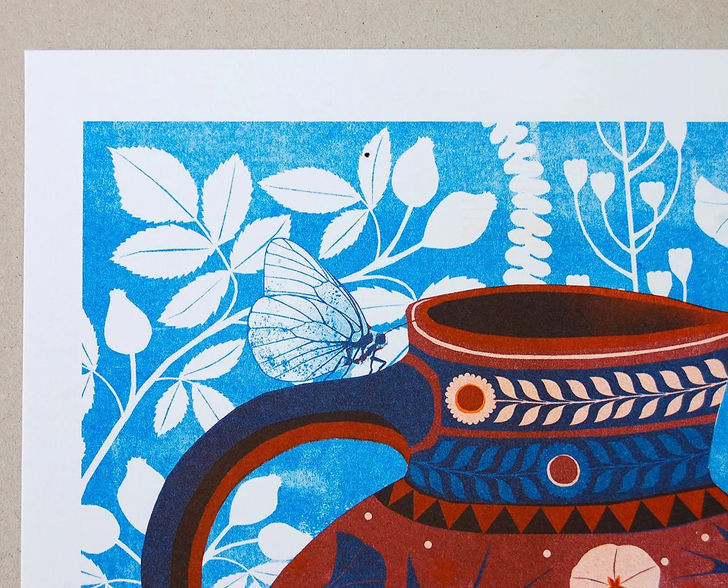 Cider Jug A4 Risograph Art Print