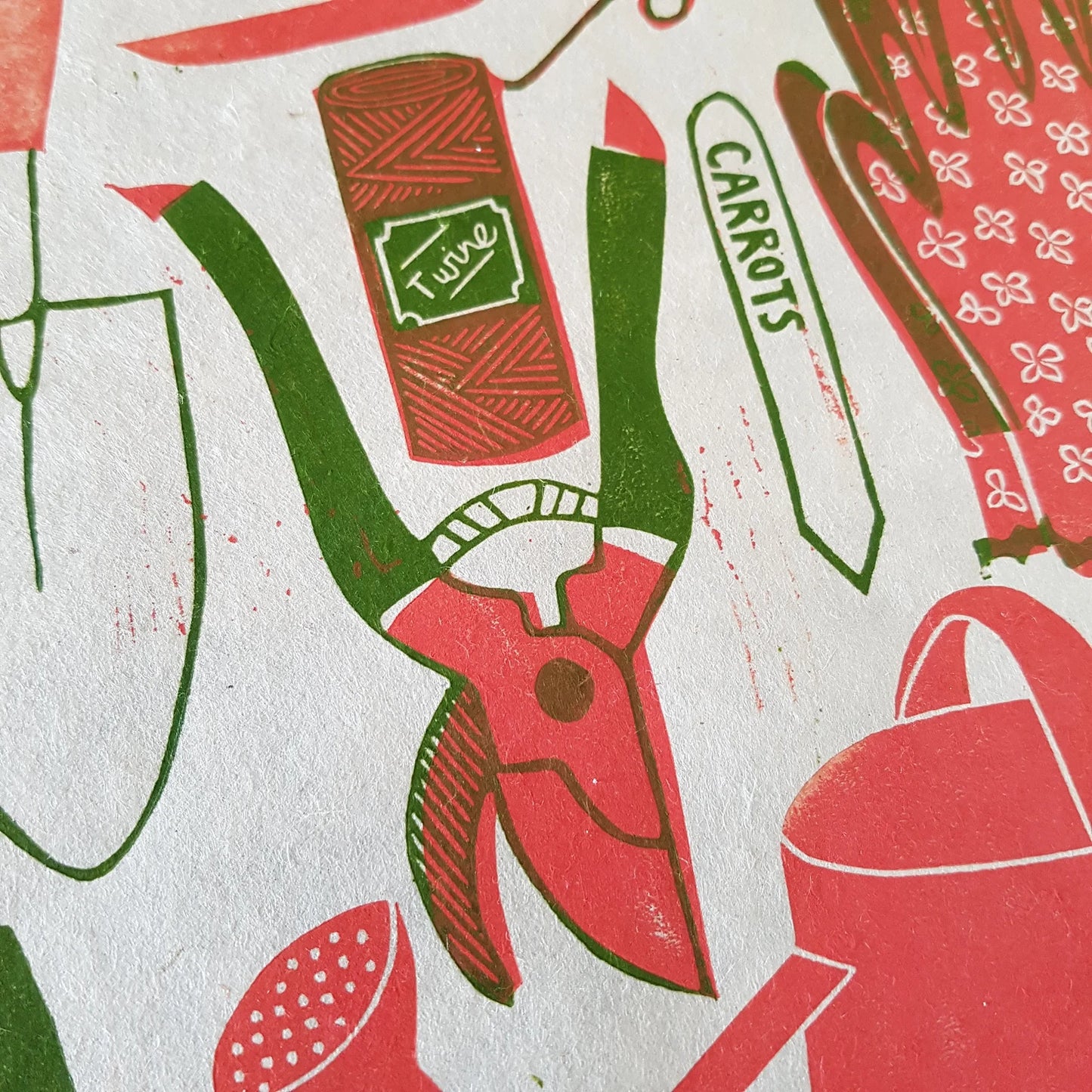 Cultivate Original Linocut Print