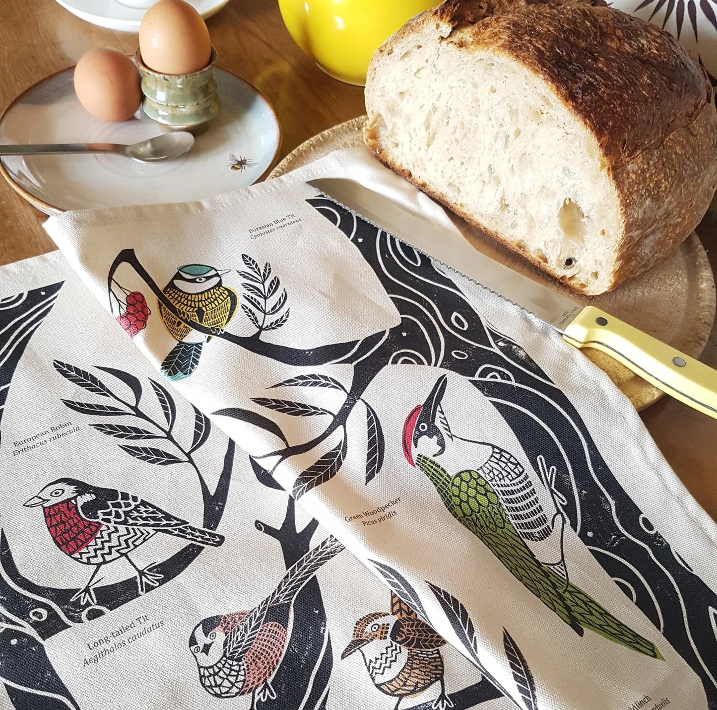 Garden Birds Tea Towel