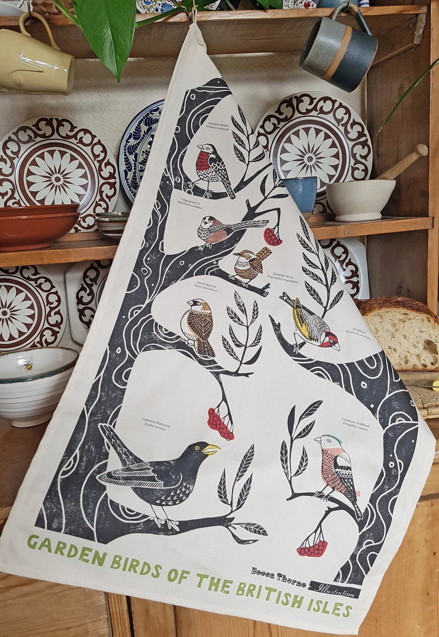 Garden Birds Tea Towel