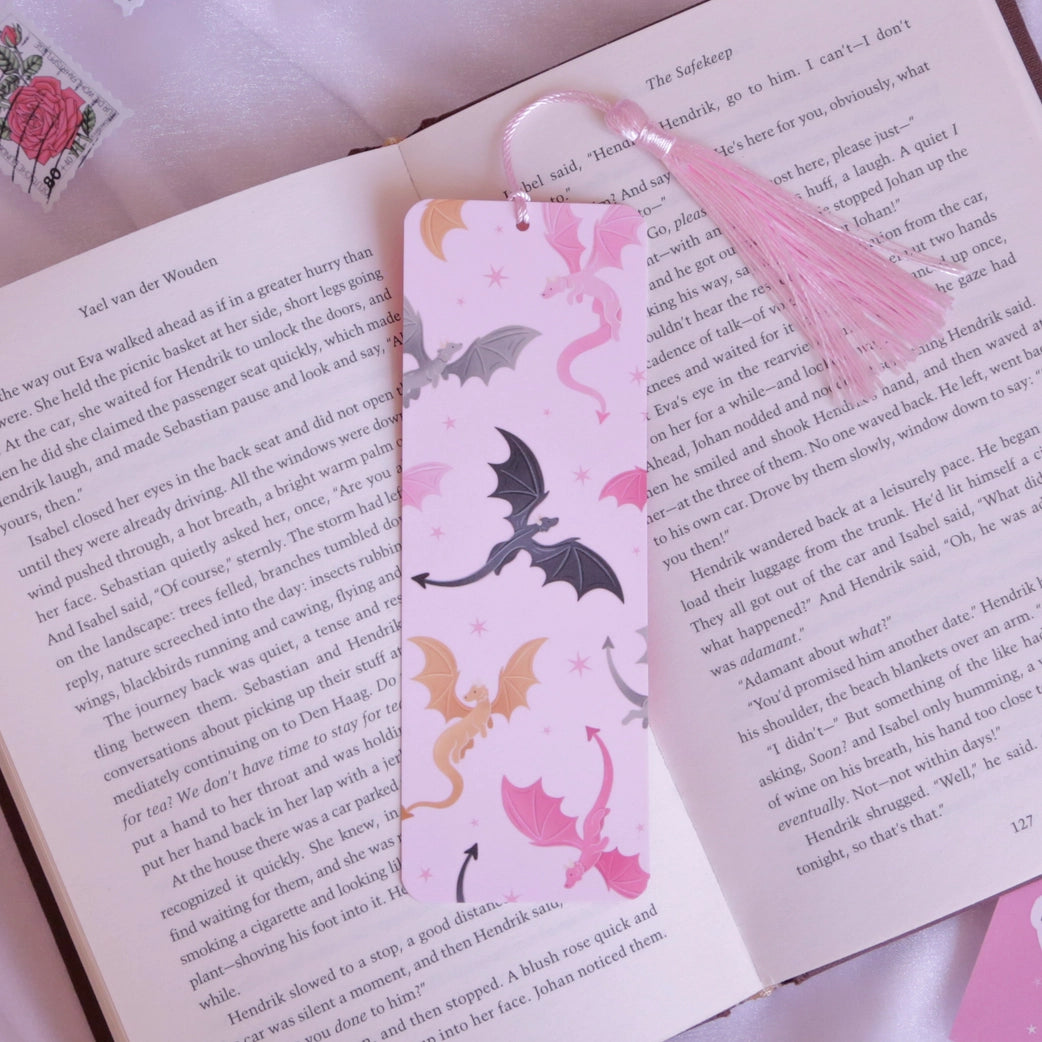 Pink Whimsical Dragon Bookmark