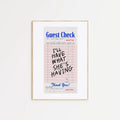 I'll Have What She's Having Guest Check Print A5
