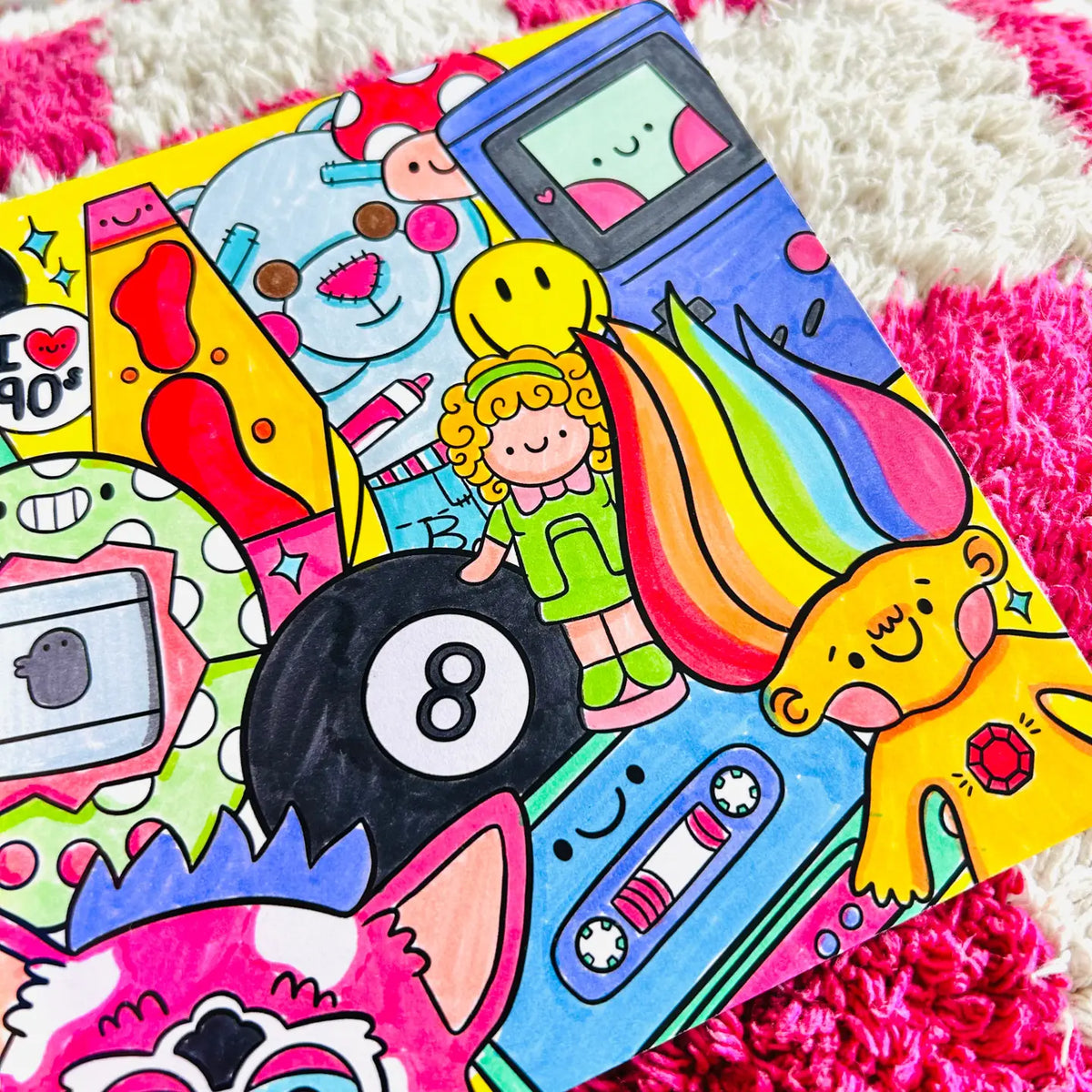 90's Nostalgia Colouring Book