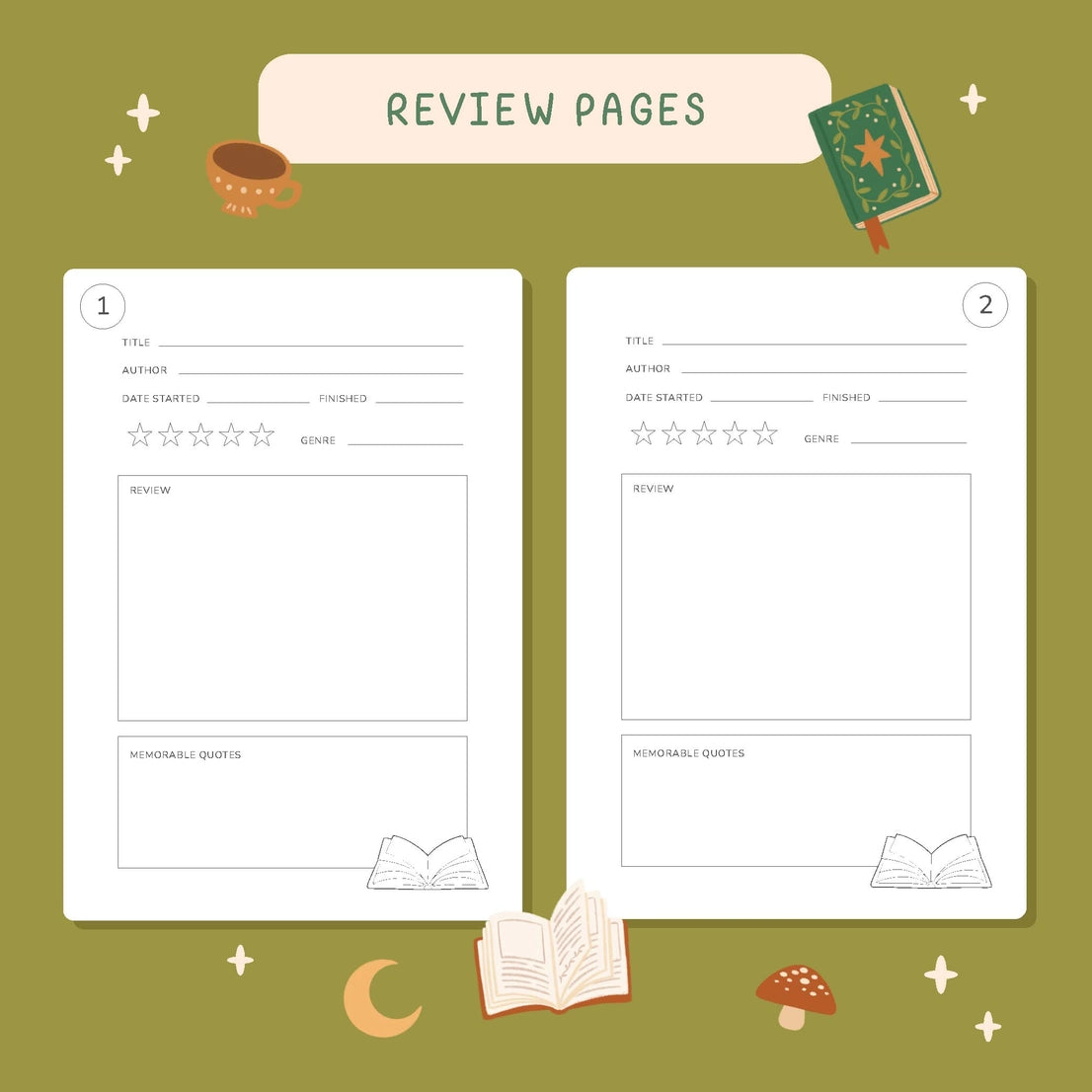 Fantasy Forest Reading Journal