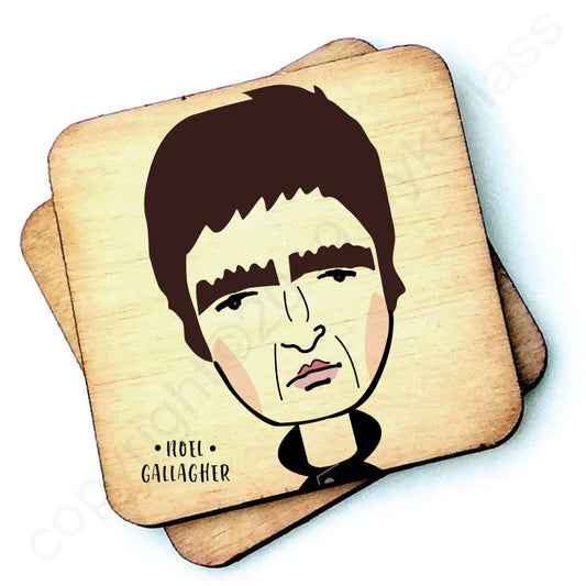 Noel Gallagher Wooden Coaster