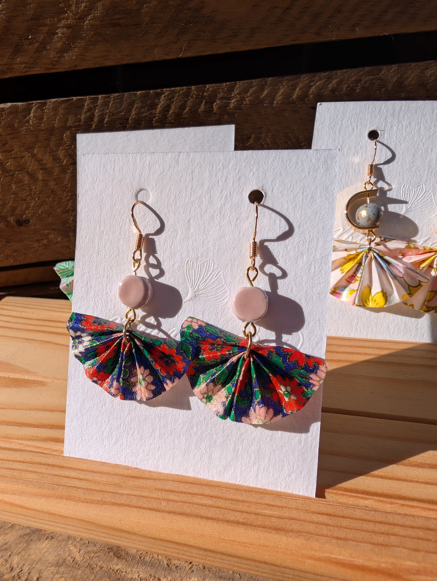 Handmade Origami Fan Earrings