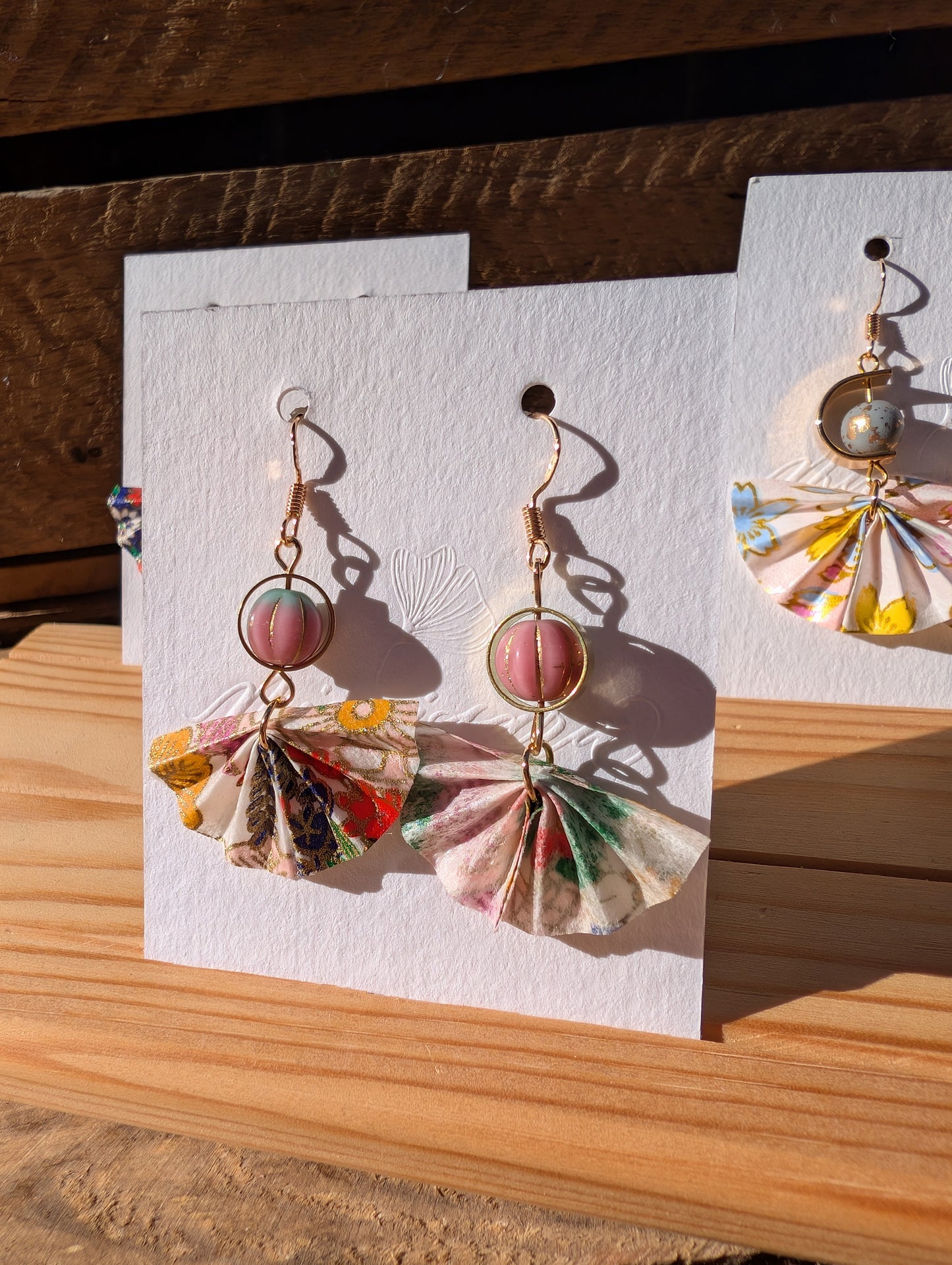 Handmade Origami Fan Earrings