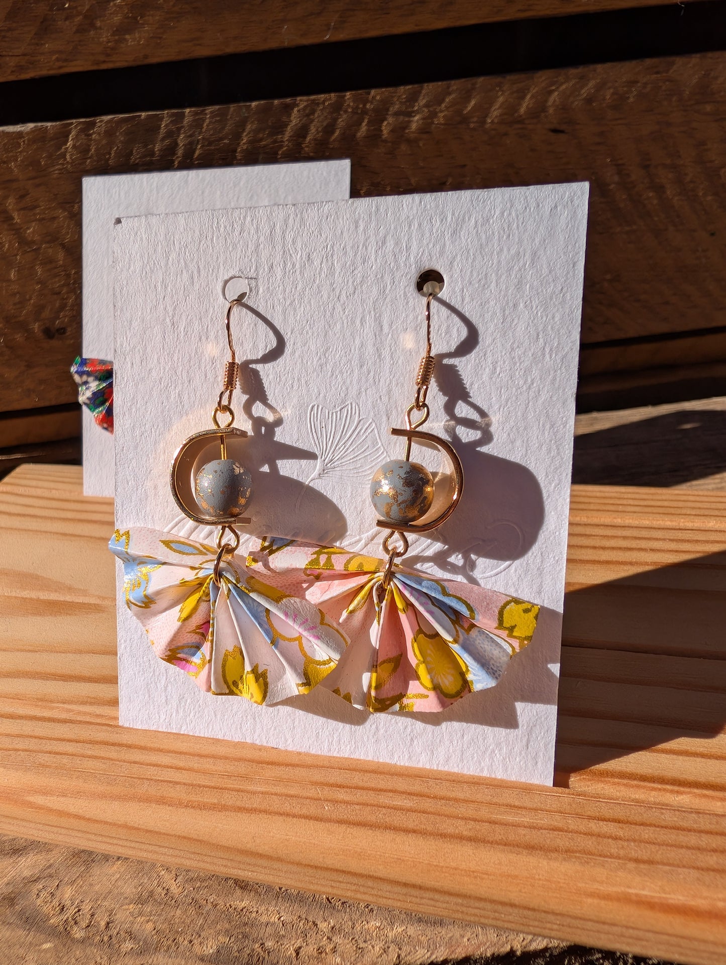 Handmade Origami Fan Earrings