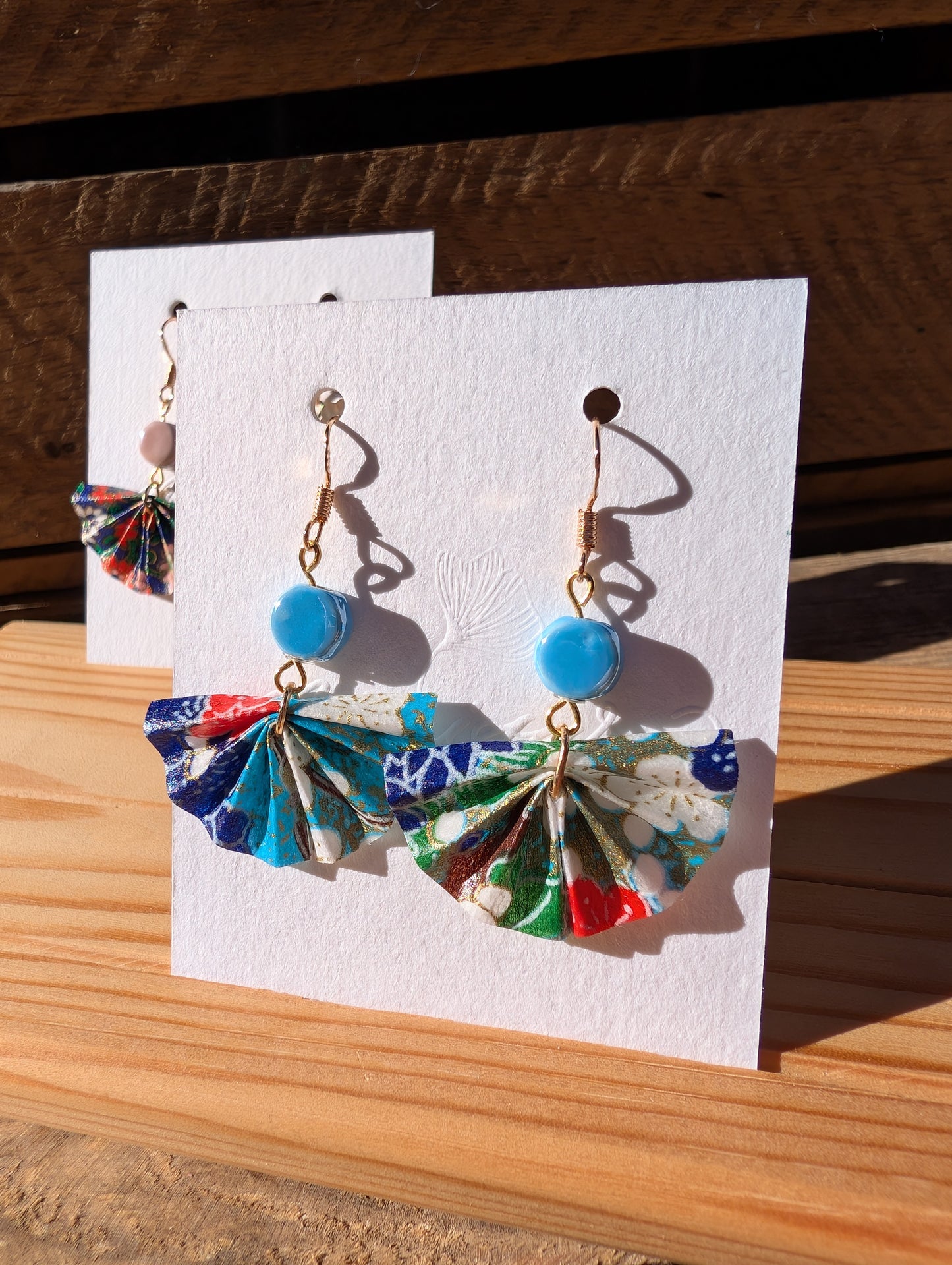 Handmade Origami Fan Earrings