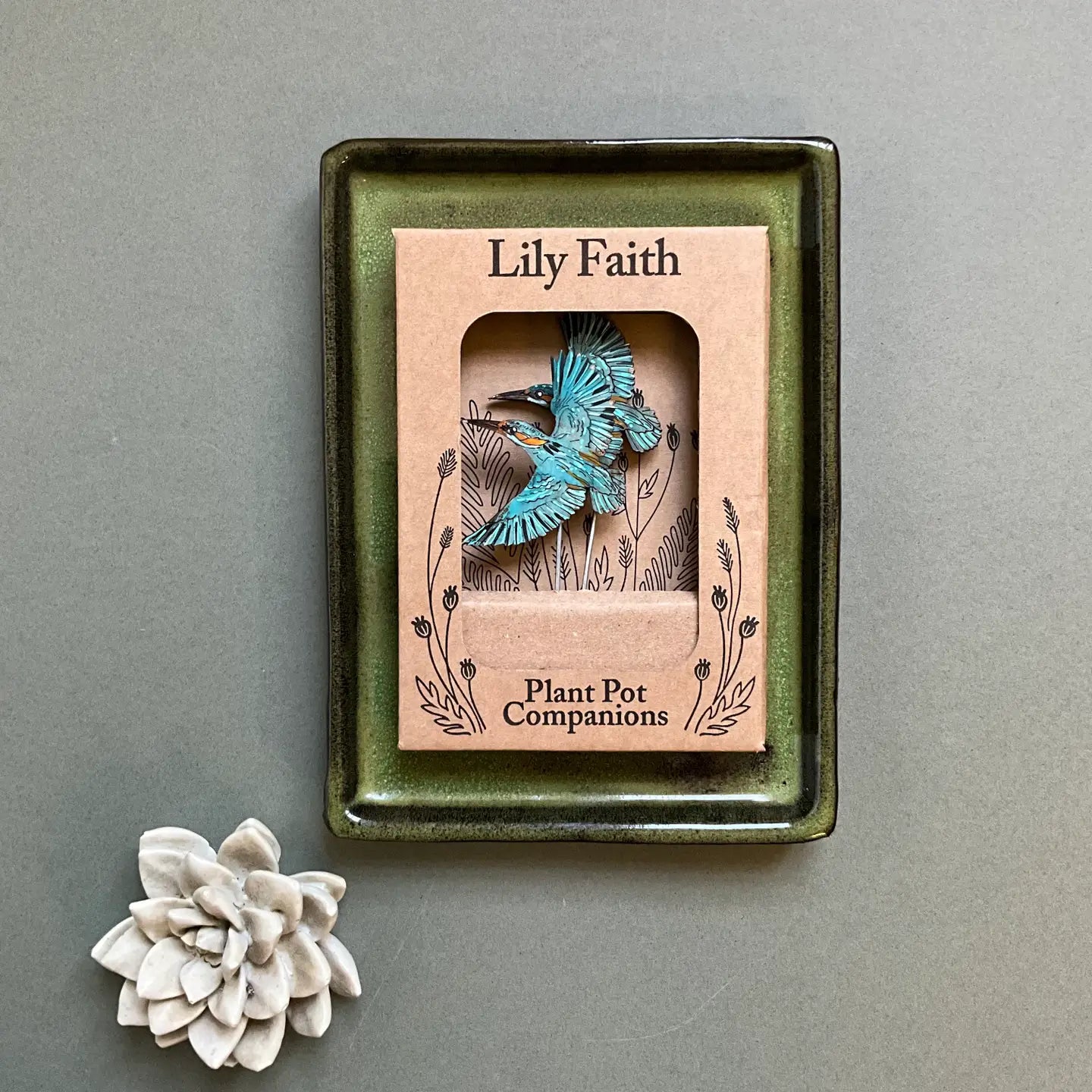 Kingfisher Plant Pot Companions