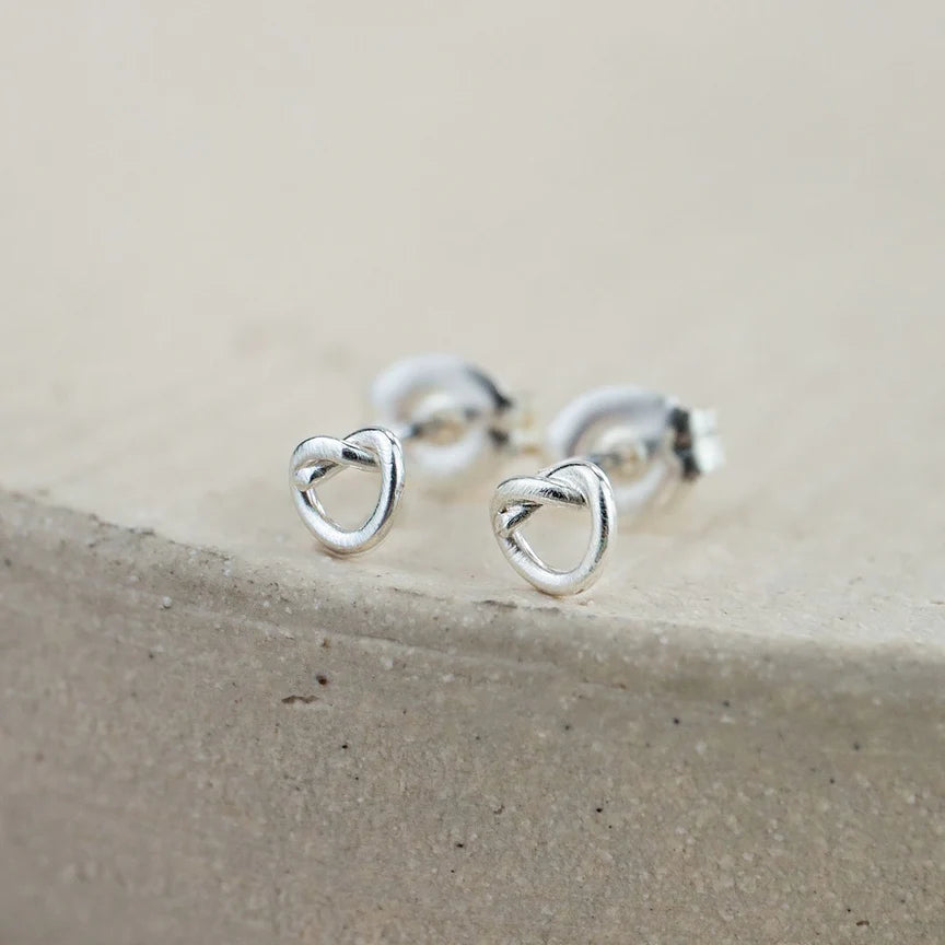 Love Knot Sterling Silver Mini Stud Earrings