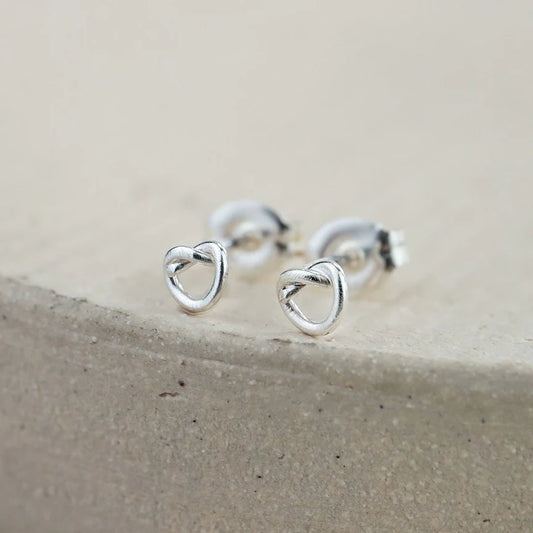 Love Knot Sterling Silver Mini Stud Earrings
