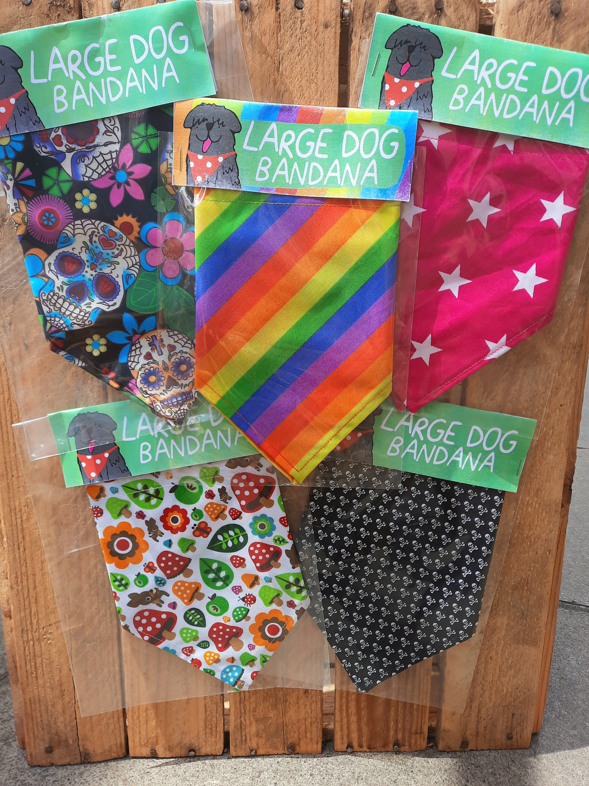 Large Dog Pet Bandana - Multiple Styles Available