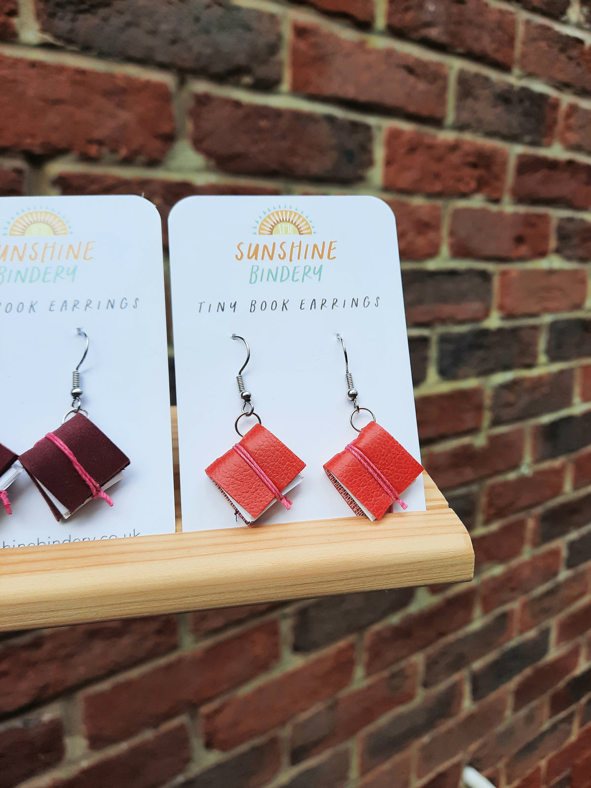 Tiny Book Earrings