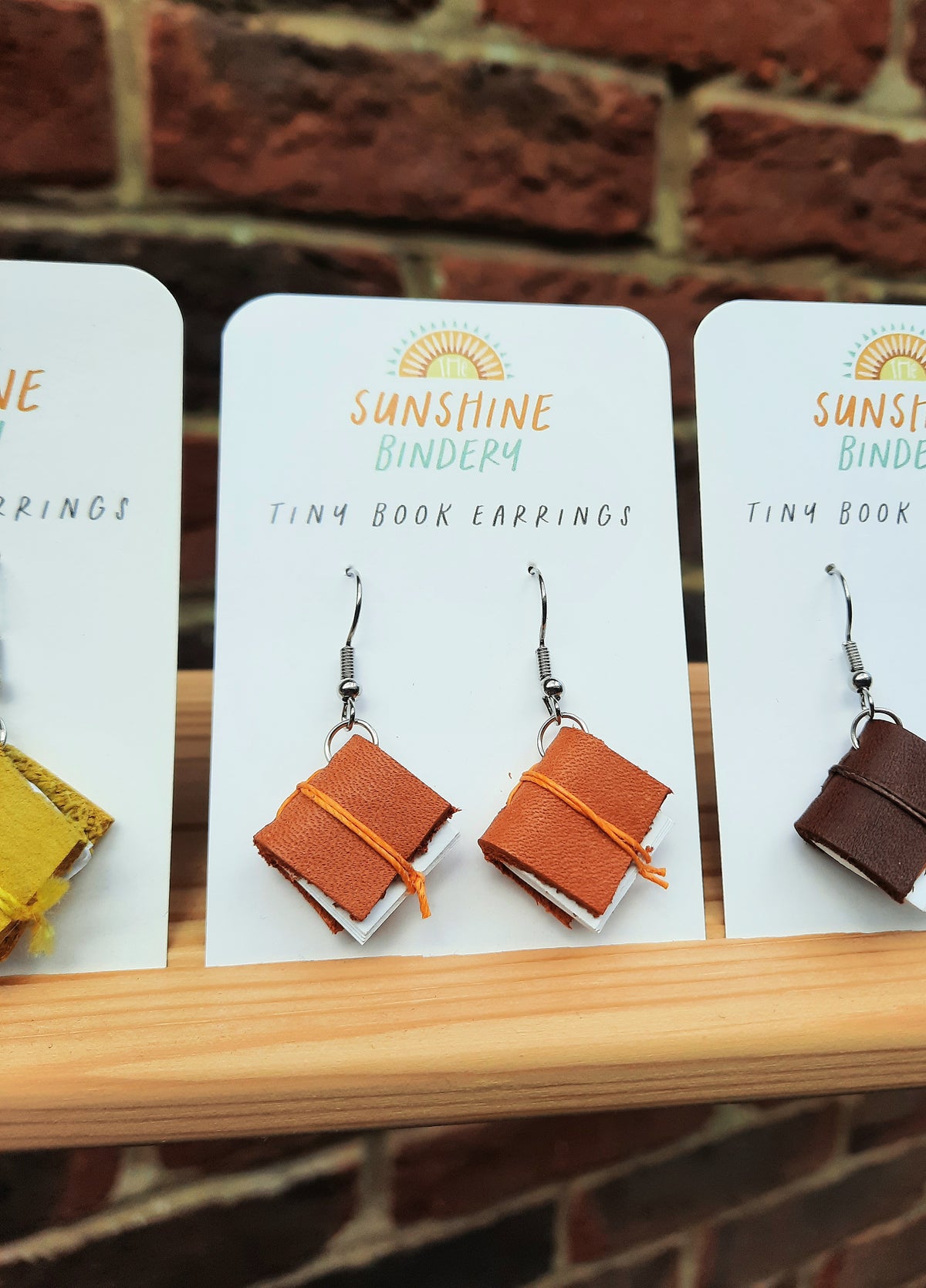 Tiny Book Earrings