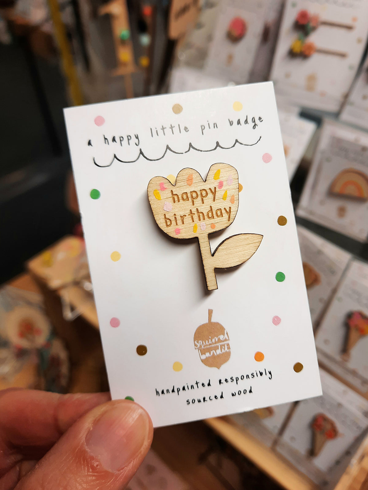 Happy Birthday Pin Badge