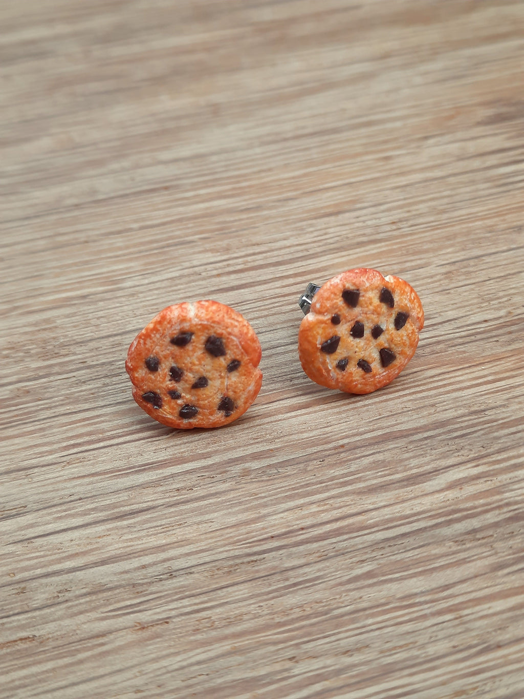 Chocolate Chip Cookie Stud Earrings