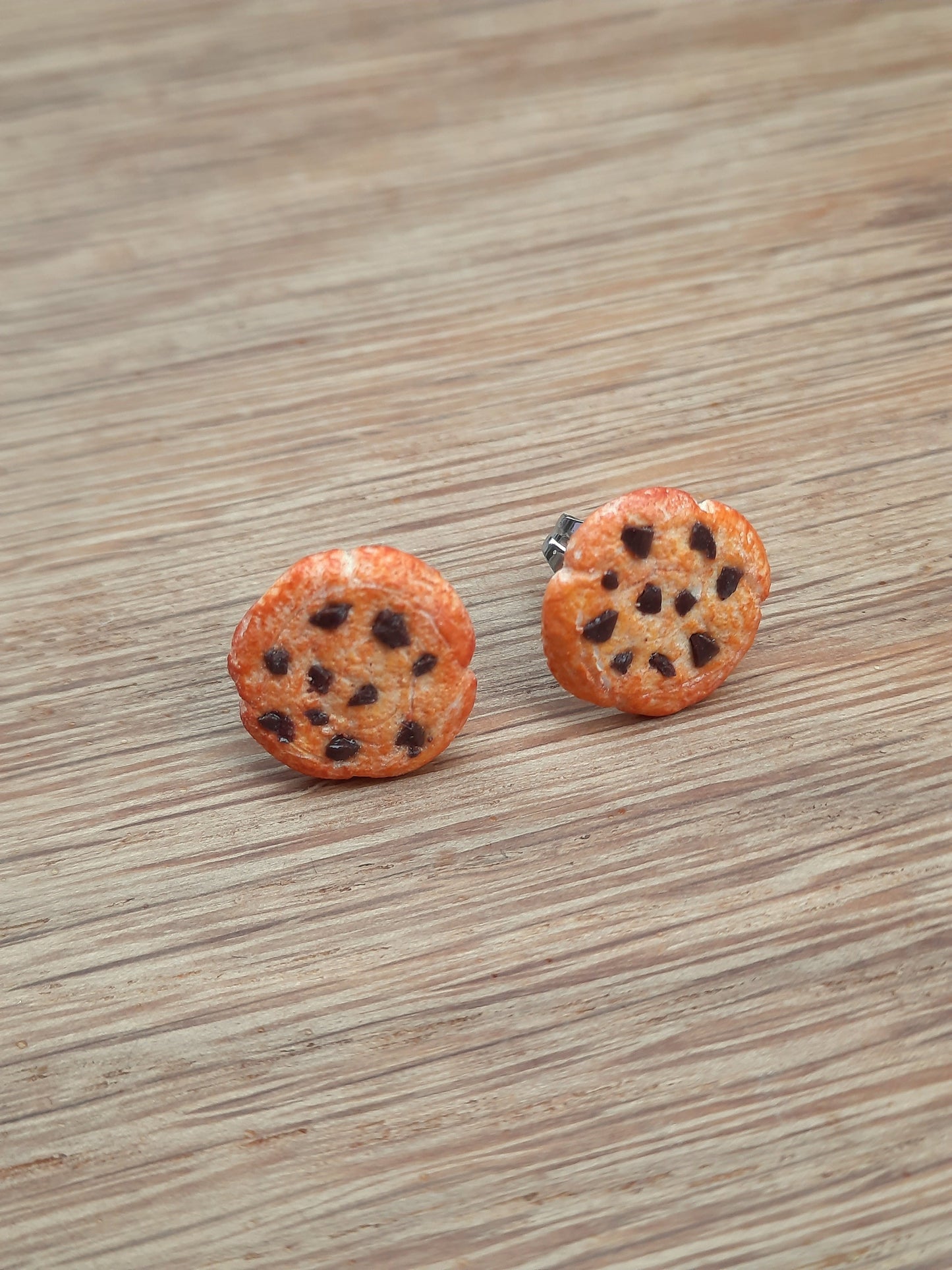 Chocolate Chip Cookie Stud Earrings