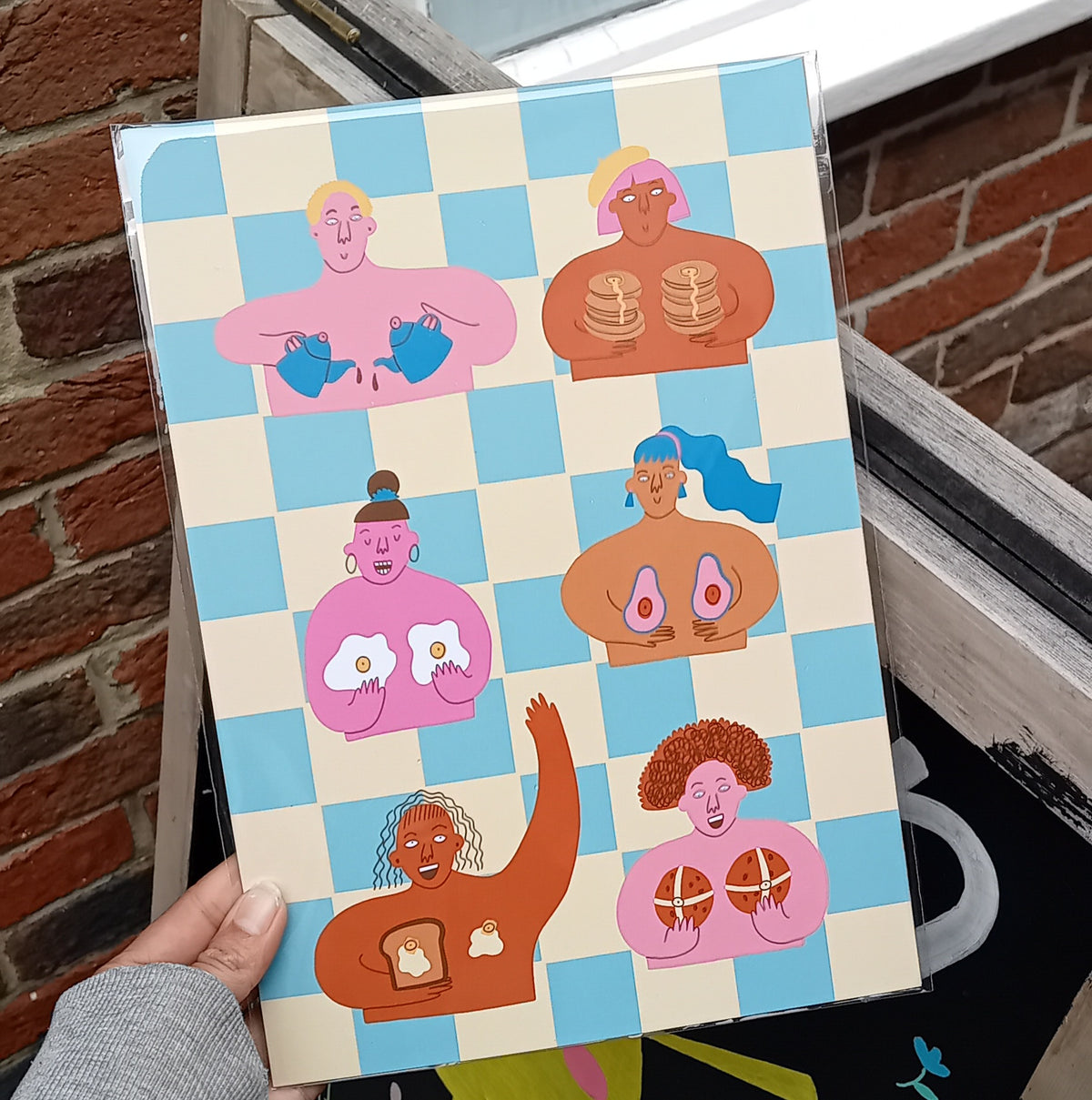 Topless Brunch Art Print - 2 sizes available