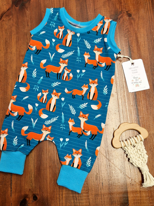 Meadow Foxes Pull Up Romper