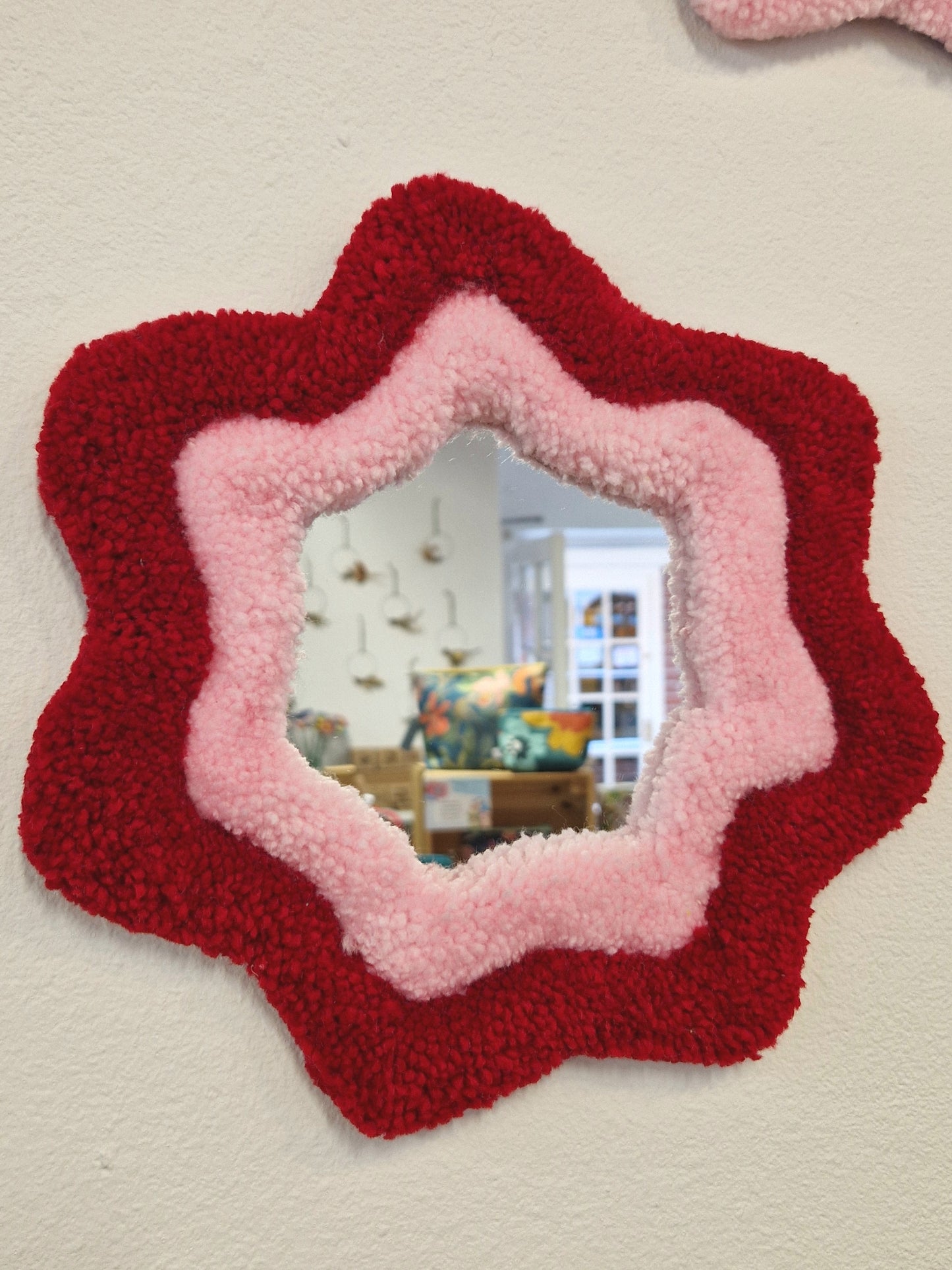 Star Tufted Yarn Mirrors - Multiple Colours Available