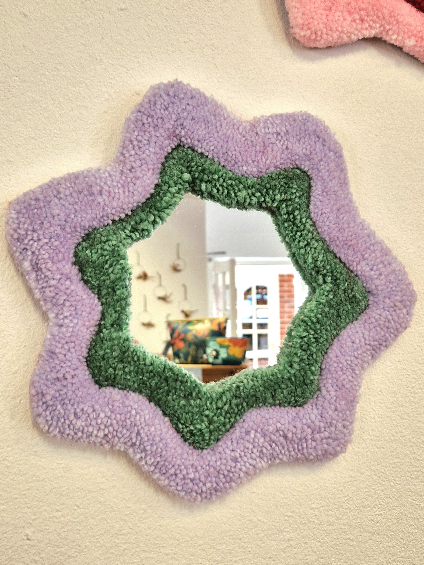 Star Tufted Yarn Mirrors - Multiple Colours Available