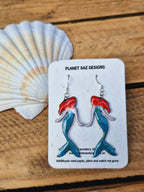Mermaid Handmade Enamel Earrings