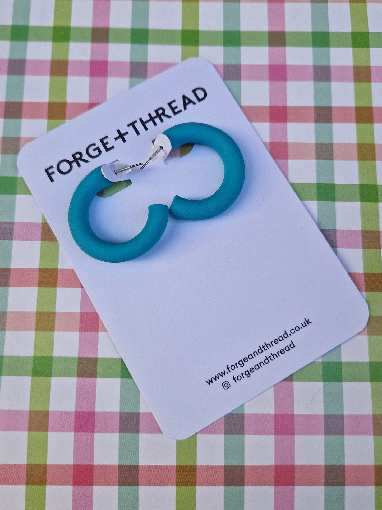Forge + Thread Polymer Clay Hoop Earrings - various colours available