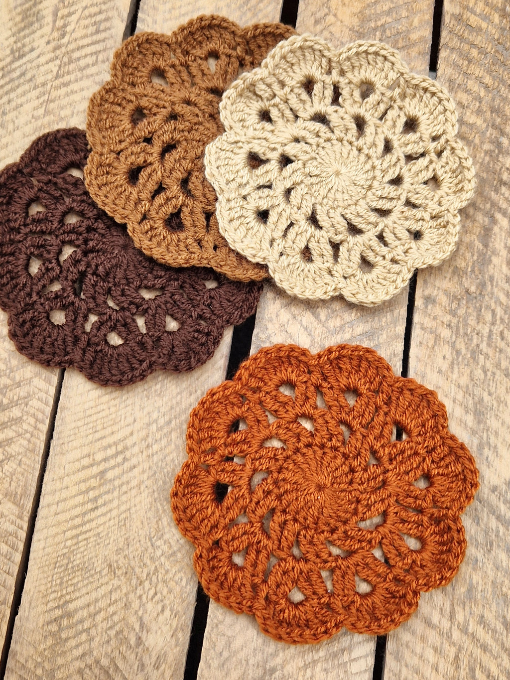 Set Of 4 Crochet Coasters