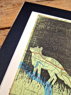 British Wildlife Map Lino Print - 5 Designs Available
