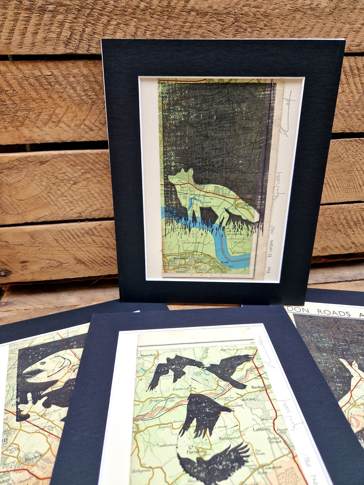 British Wildlife Map Lino Print - 5 Designs Available