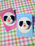 Iris Otto Handmade Clay Dog Badge