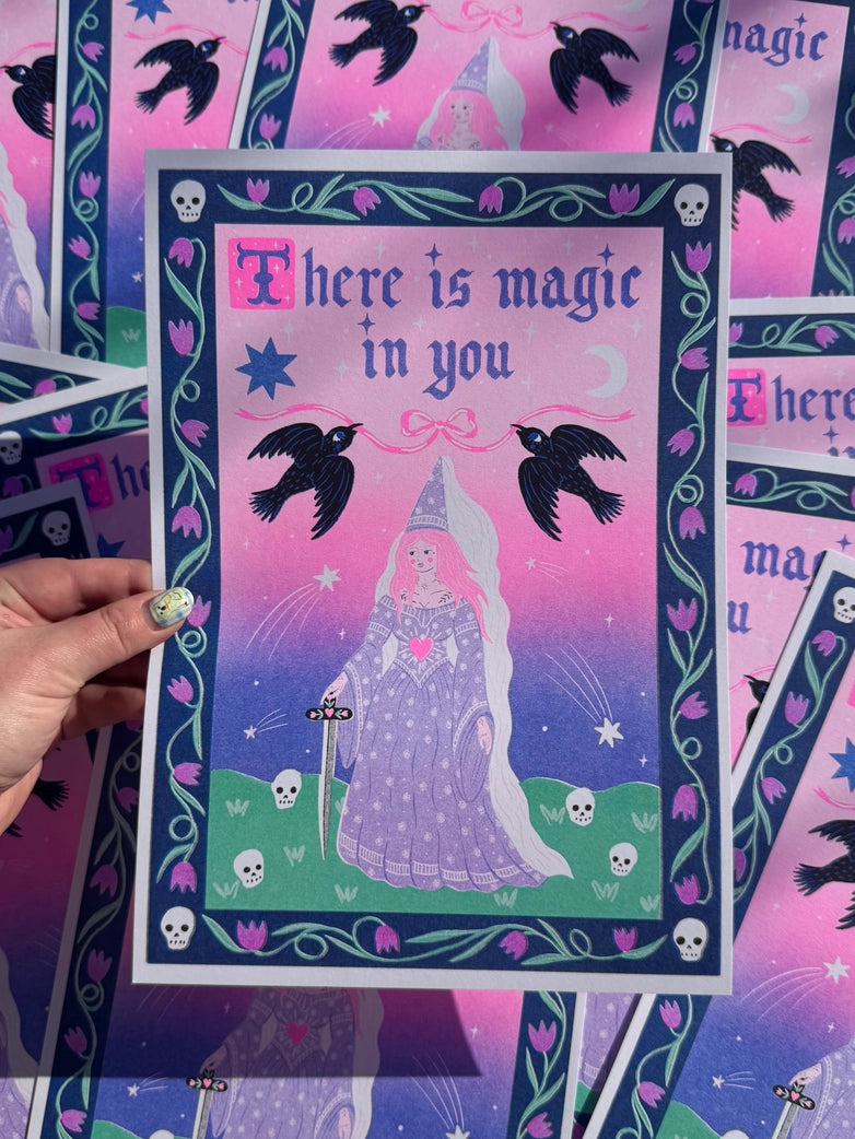 'There Is Magic In You' A4 Risograph Print