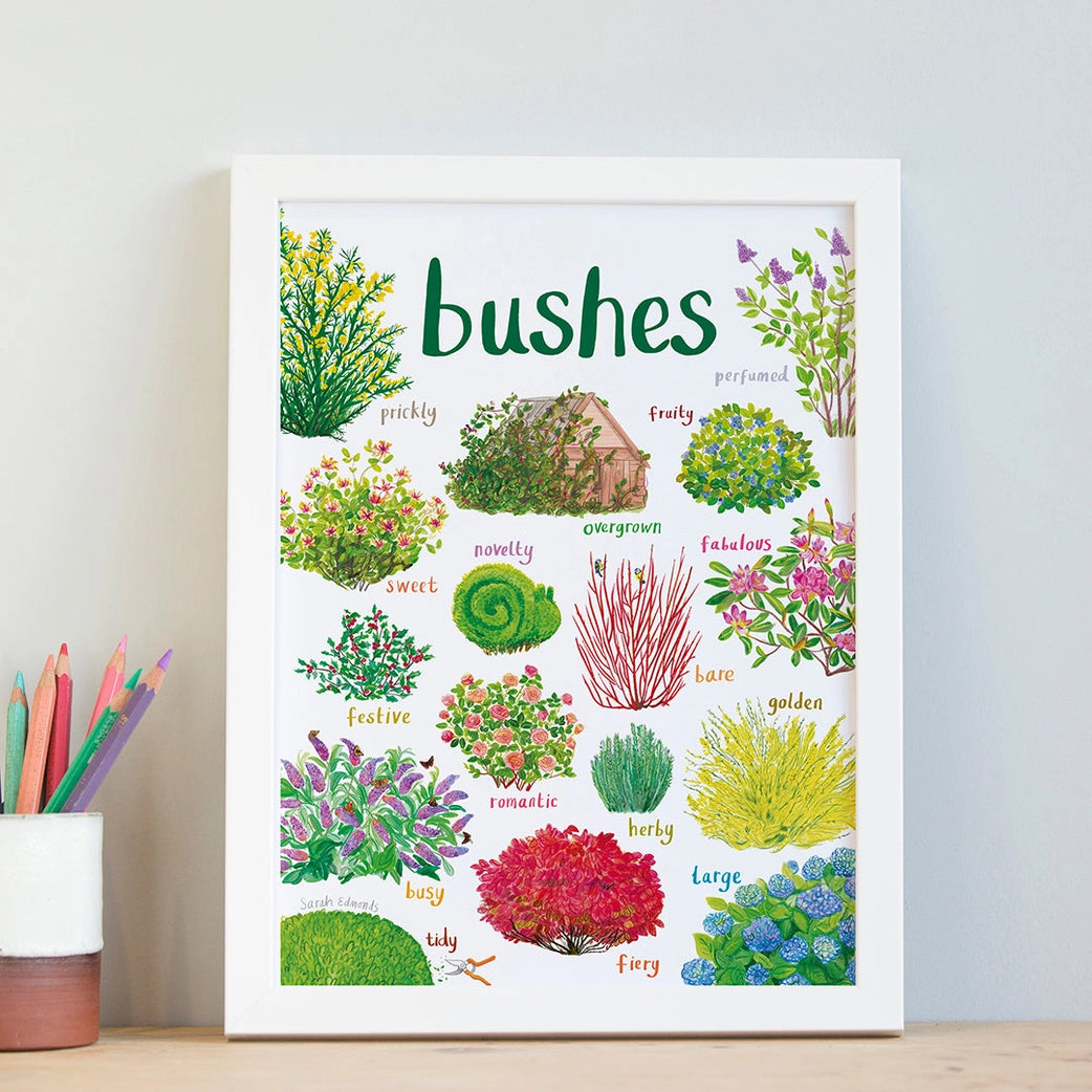 Bushes A4 Art Print