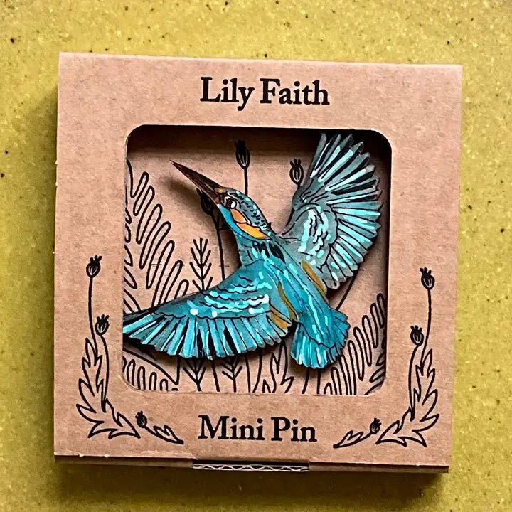Kingfisher Mini Pin Brooch