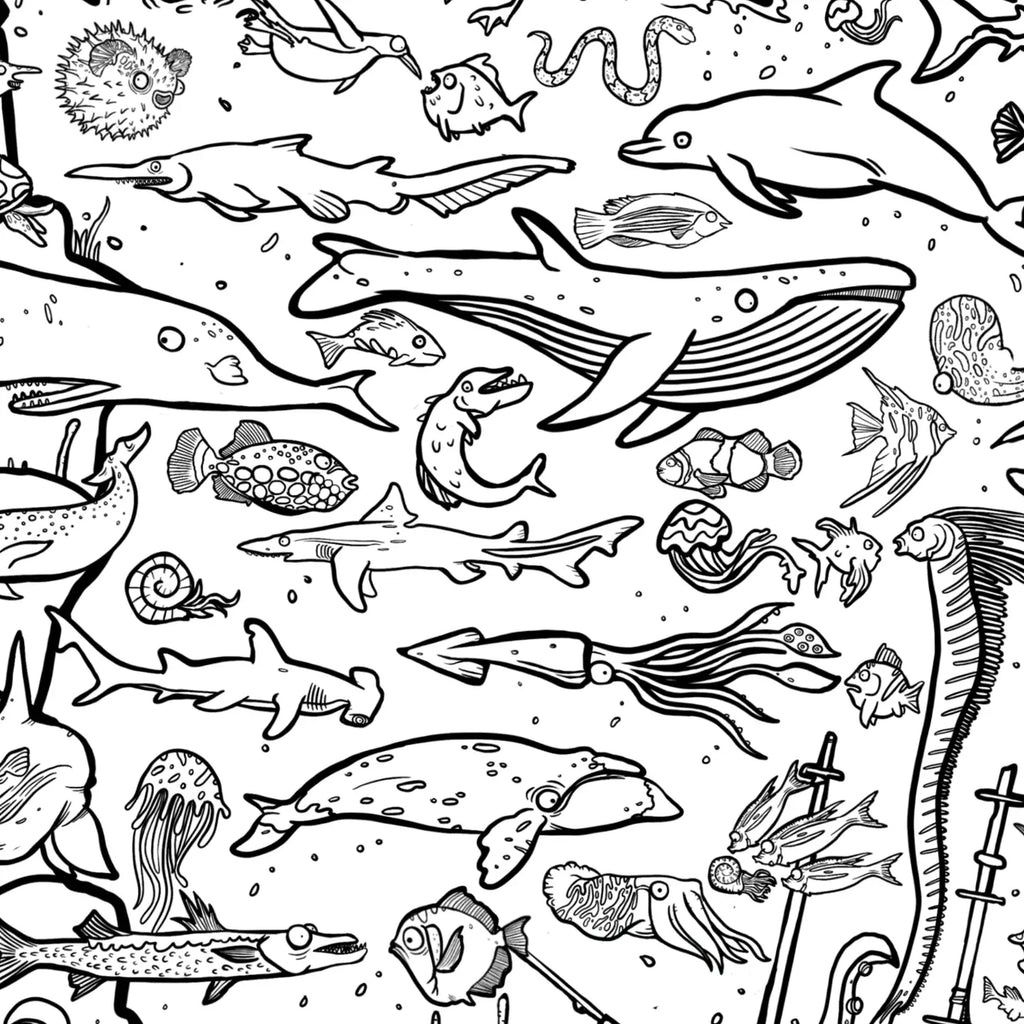 Ocean! Giant Colouring Poster