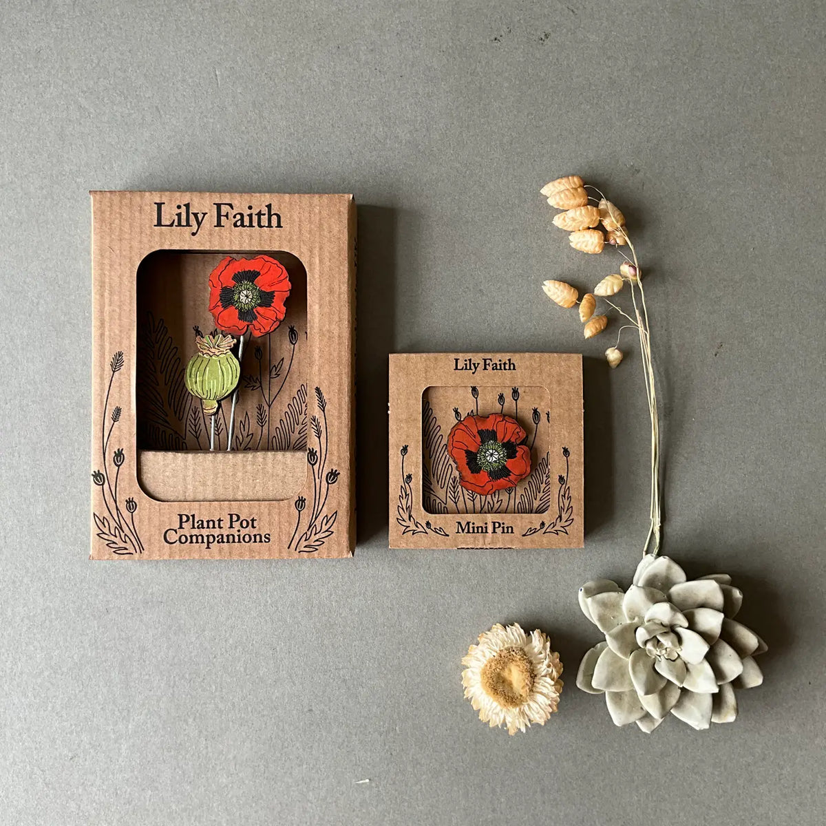 Poppy Hand Painted Mini Pin Brooch