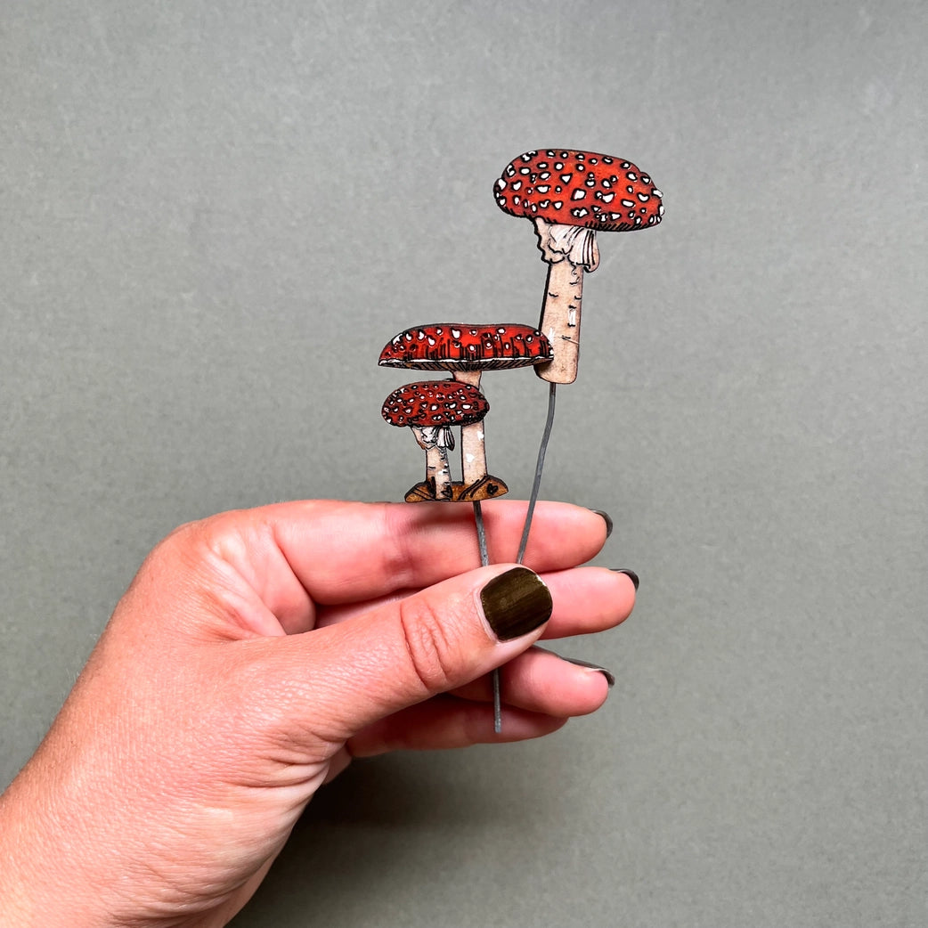 Fly Agaric Plant Pot Companions