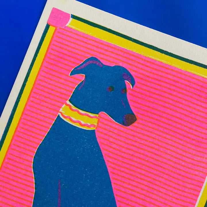 Greyhound Risograph Mini Print - A5