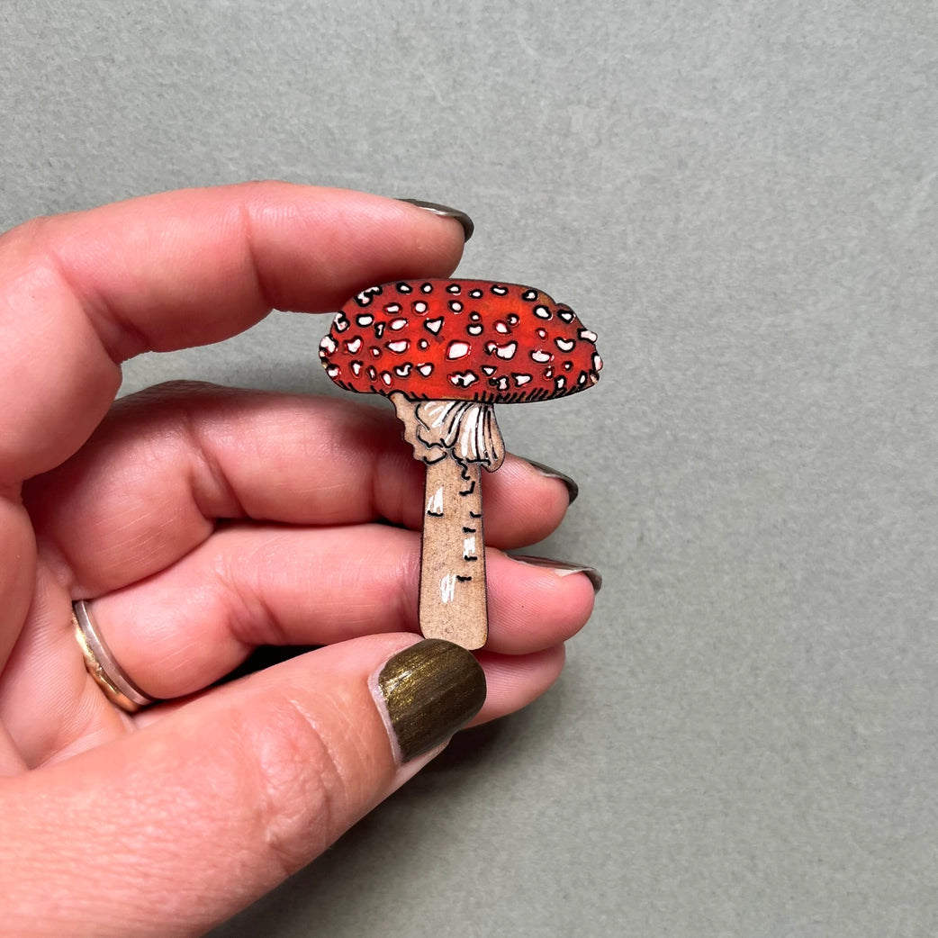 Fly Agaric Mini Pin Brooch