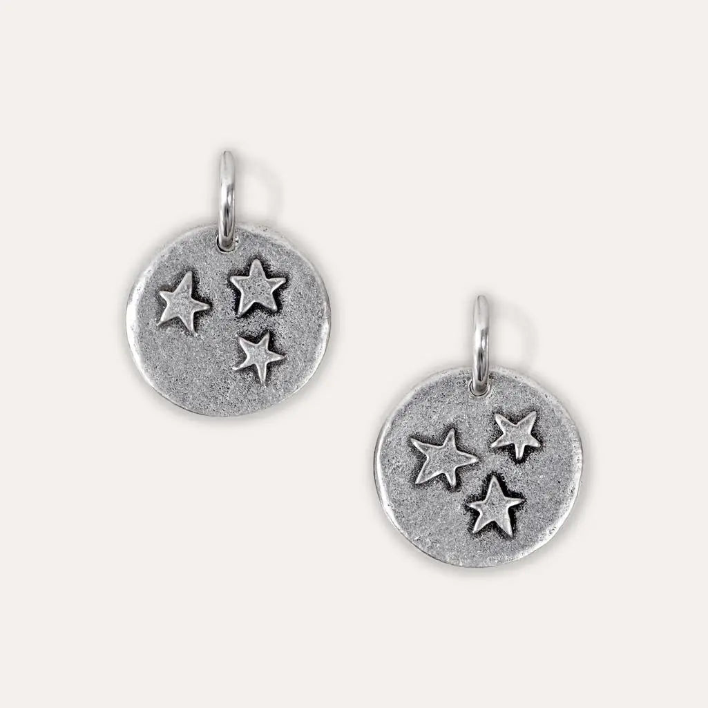 Triple Star 'I Thank My Lucky Stars' Pewter Charm