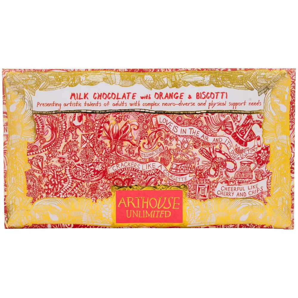 Milk Choc With Orange & Biscotti 'Love Is In The Air' Bar