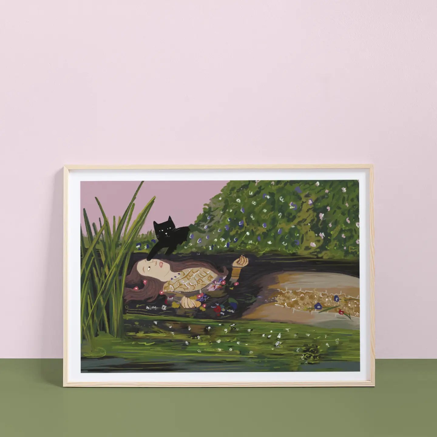 Ofelinea Cat Art Print A4