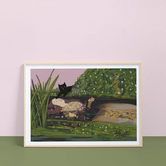 Ofelinea Cat Art Print A4