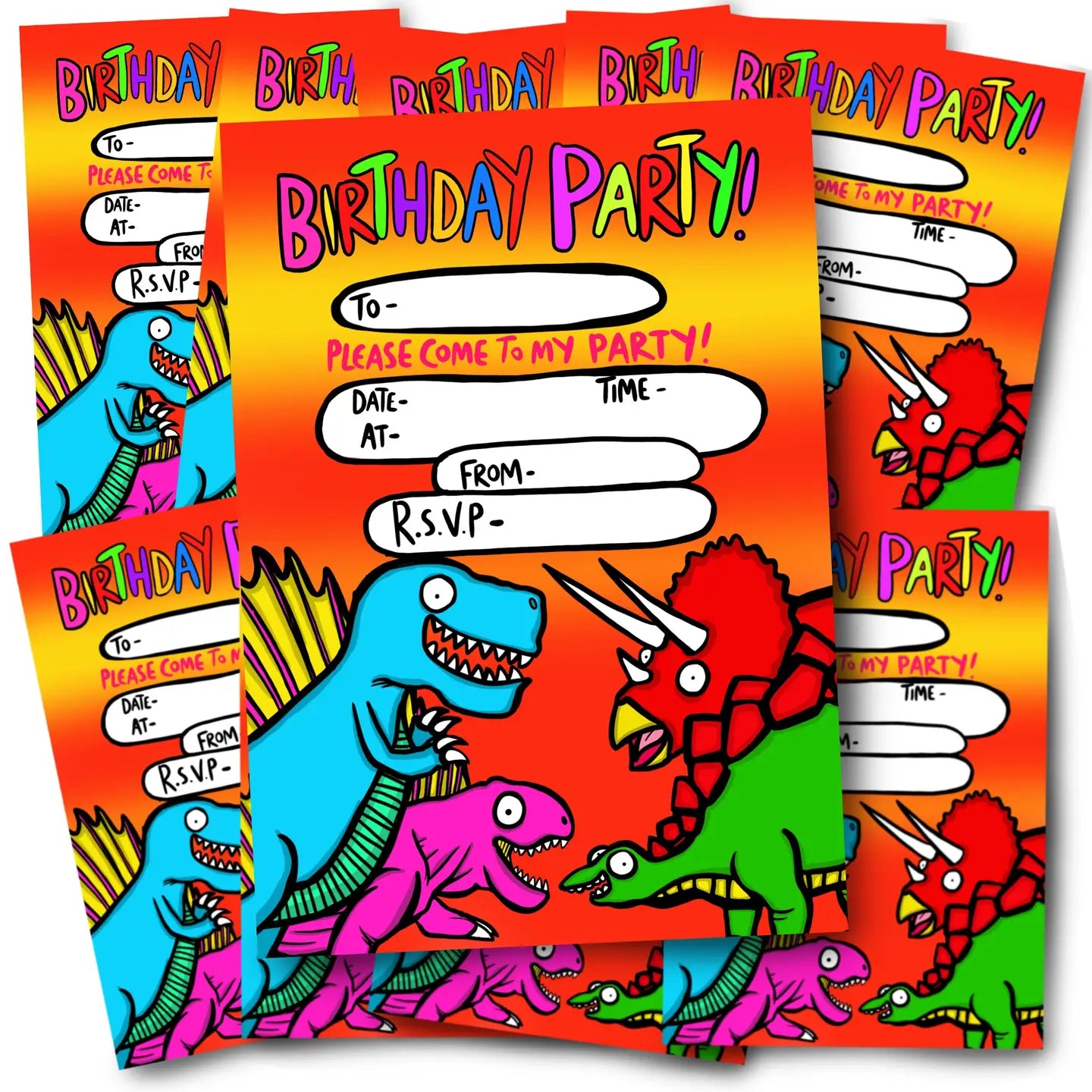 Dinosaurs Party Invitations